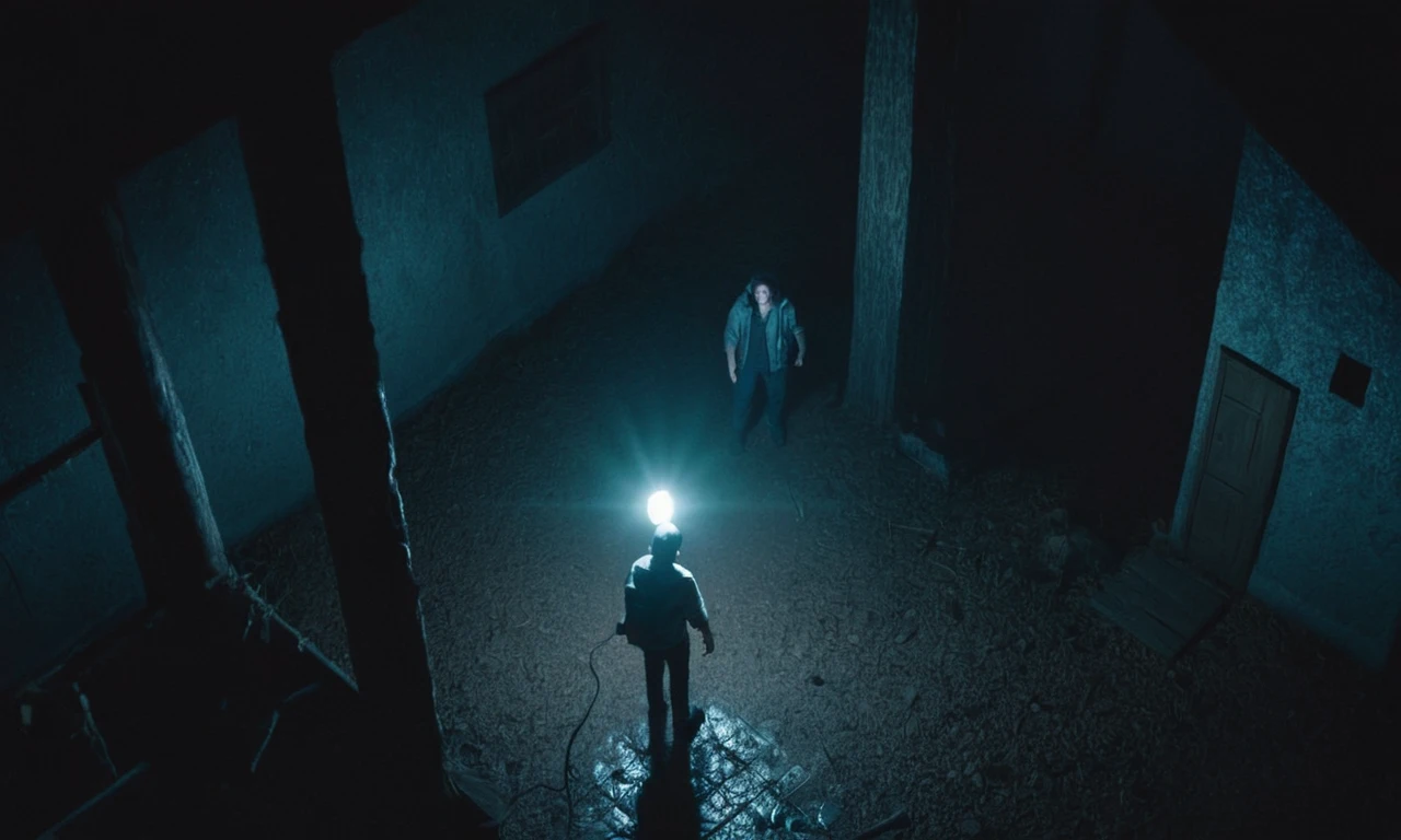 Una persona que sostiene una linterna