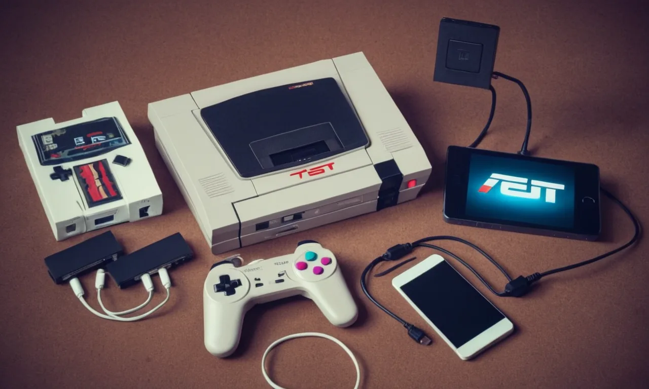 Una imagen nostálgica de la fallida consola de juegos de E.T. junto a los modernos dispositivos de juego.