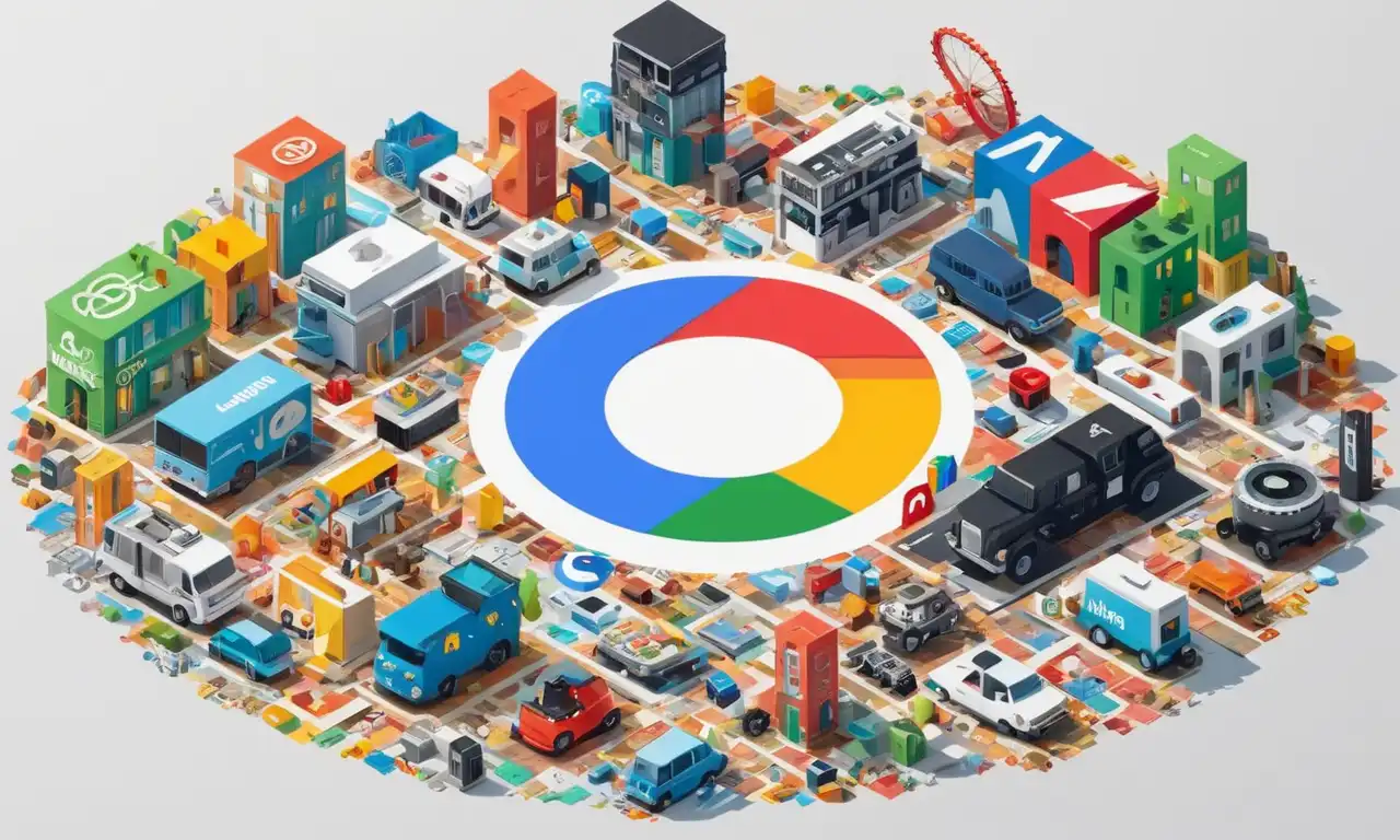 Collage of iconic companies logos (por ejemplo, Google, Airbnb, Netflix) con código y engranajes entrelazados.