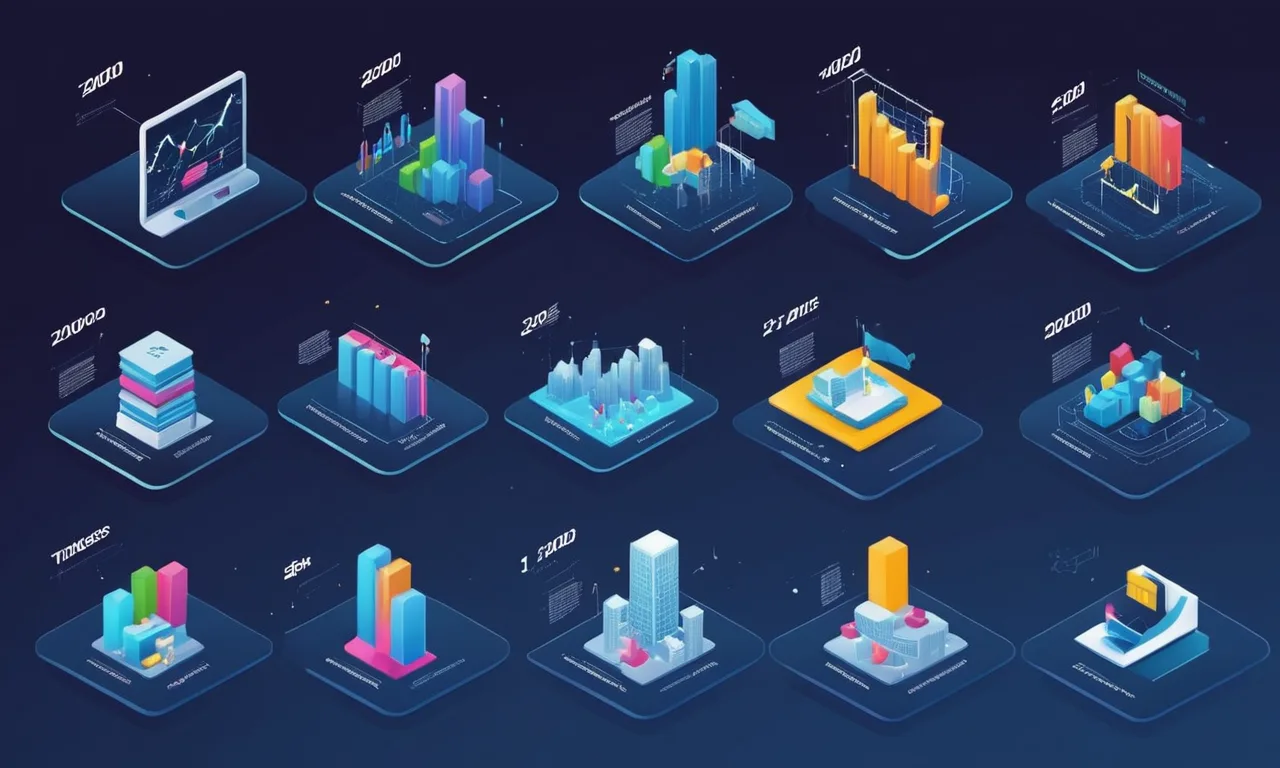 Un gráfico que muestra la transformación de los modelos de negocio en los años 2000 con estudios de caso exitosos.