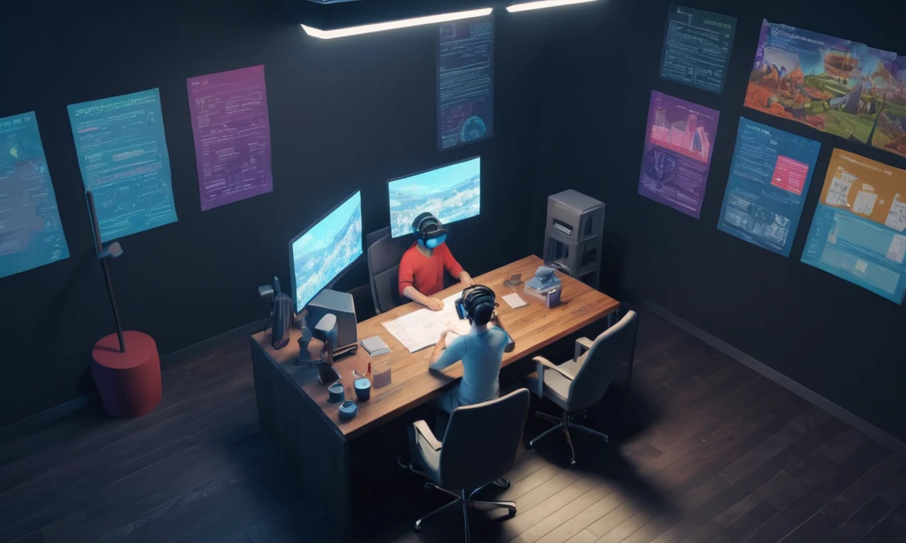 Una persona sentada en un escritorio con papeles y notas sobre la realidad virtual juego empresa Tabula Rasas cierre.