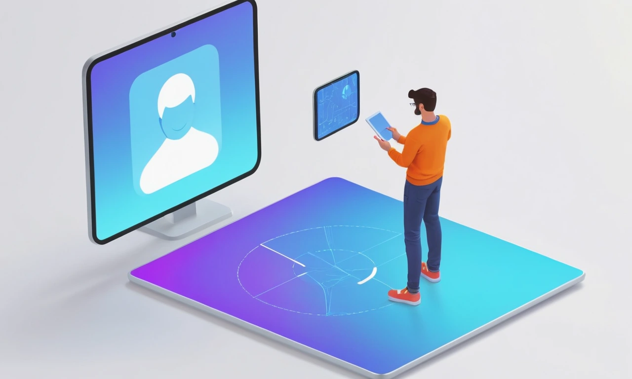 Una persona que interactúa con su avatar digital personalizado en una tableta.