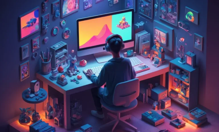 Una persona sentada en un ordenador