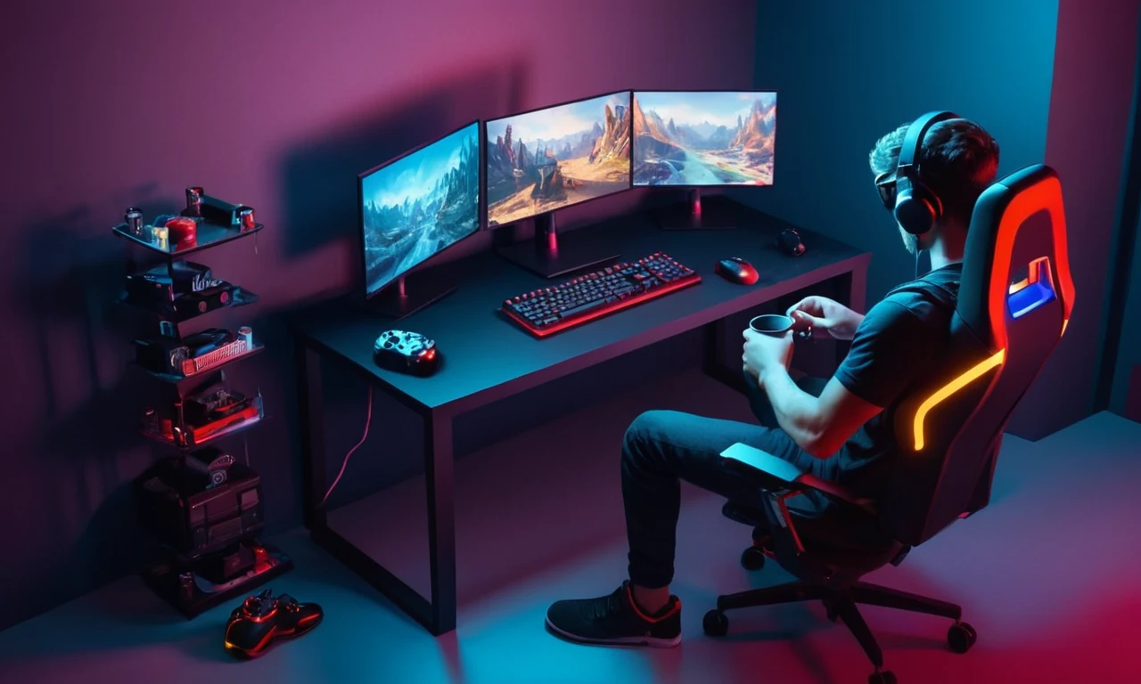 Un jugador sentado cómodamente