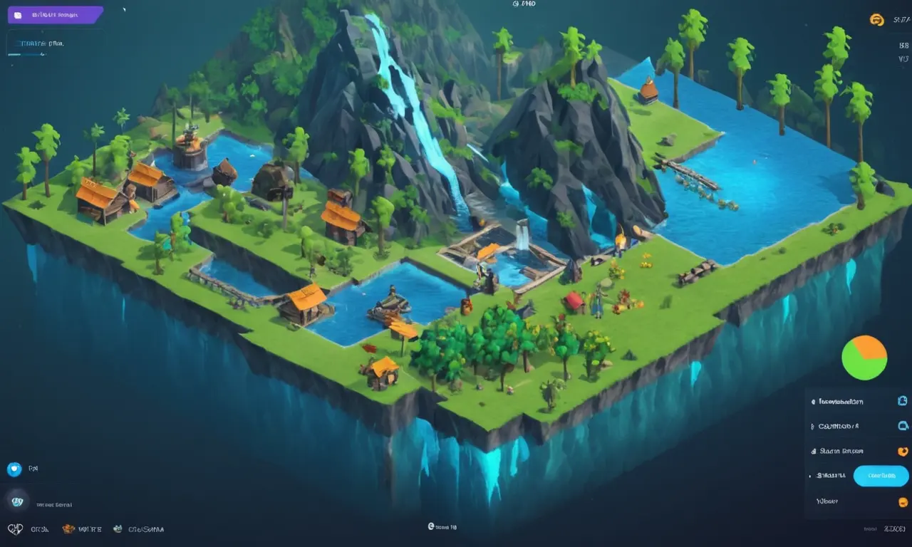 Un gráfico que muestra datos de comportamiento del jugador, superpuesto en una captura de pantalla de un juego de avatar.