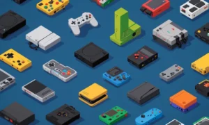 Una lista de logotipos de consola de videojuegos icónicos con números indicando más de 100 millones de unidades vendidas.