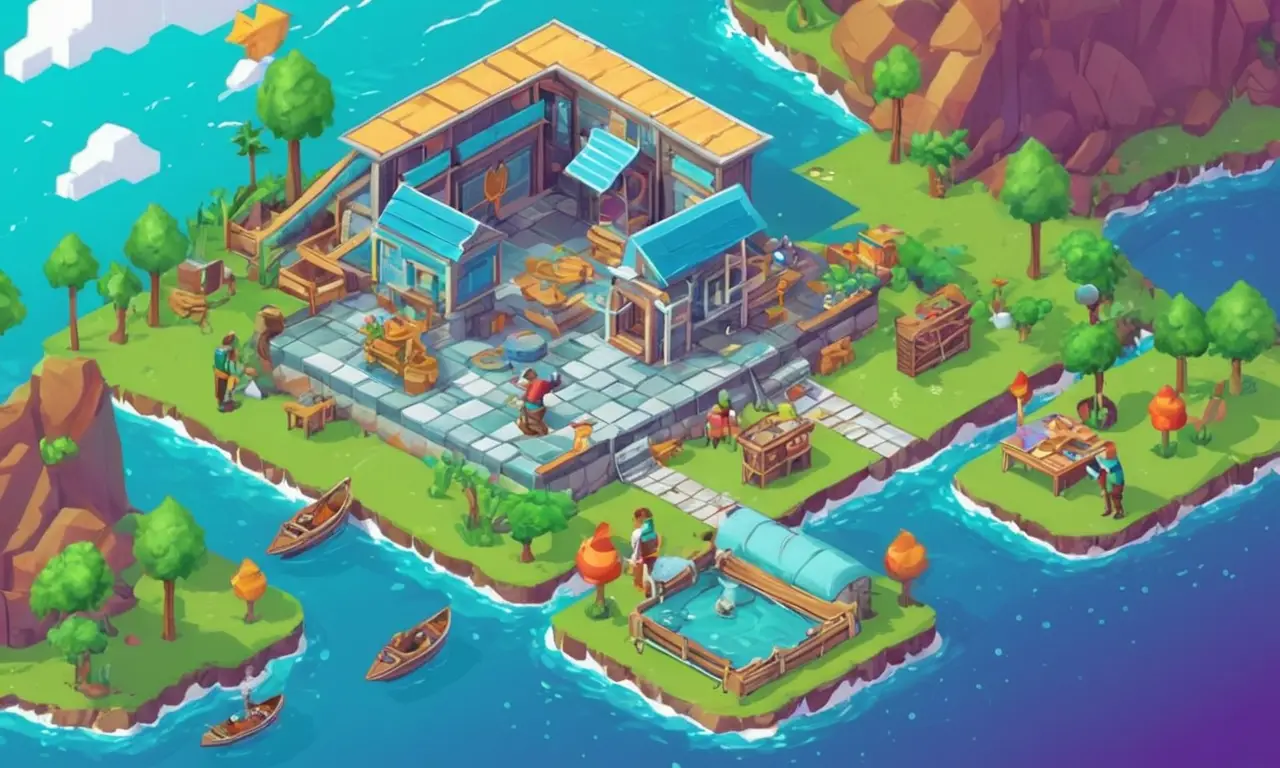 Los desarrolladores de juegos colaboran en el proyecto de diseño gráfico en un entorno ágil.