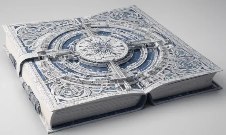 Un primer plano de un libro de arte o planos con diseños intrincados