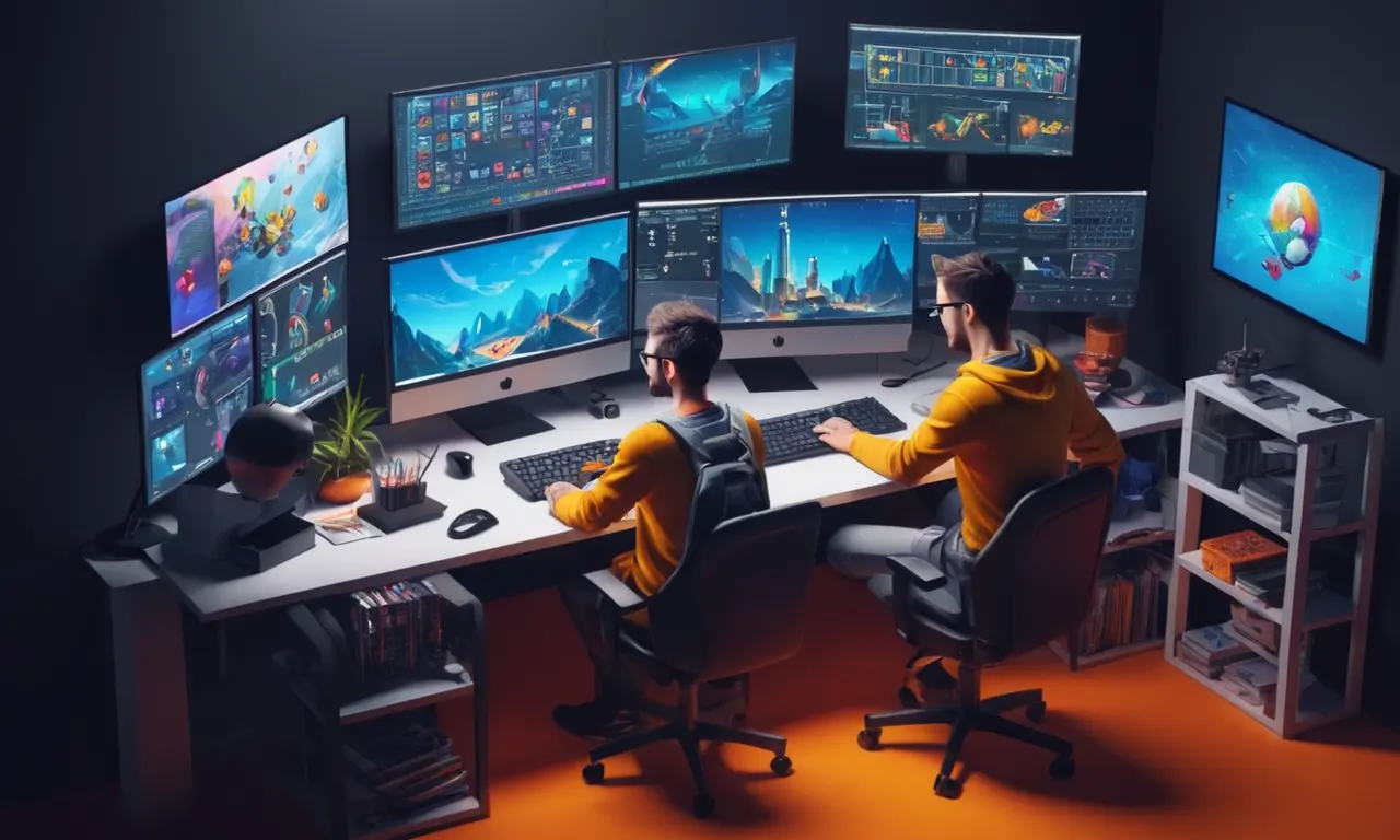 Un diseñador gráfico que trabaja en una computadora