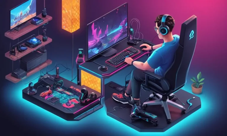 Un jugador con discapacidad usando tecnología de asistencia para jugar videojuegos.