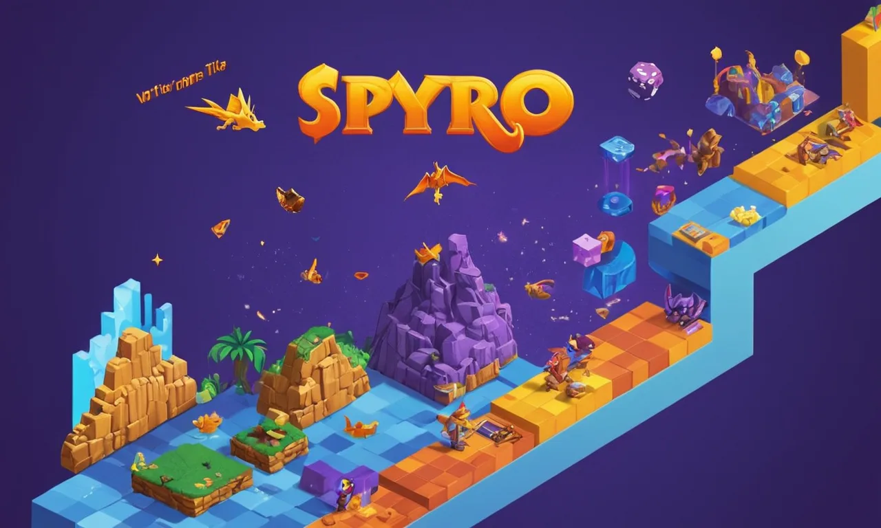 Un cronograma que muestra la evolución de la industria del juego junto con un gráfico que ilustra el fracaso esperado en el éxito de la serie Spyro.