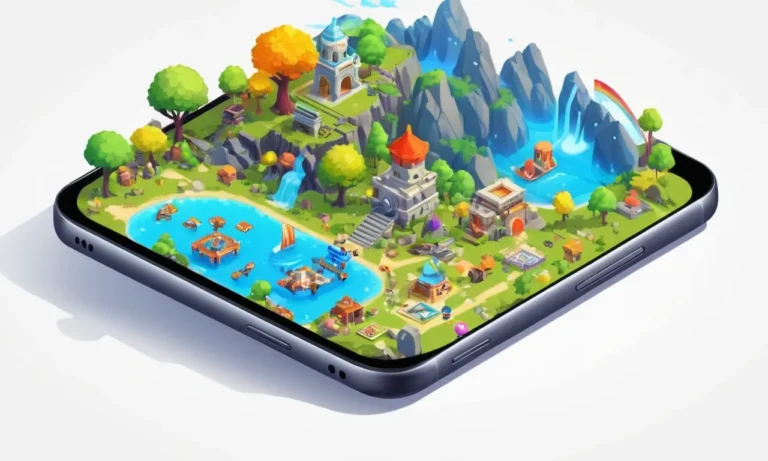 Una pantalla de teléfono inteligente que muestra varios juegos móviles visualmente impresionantes con gráficos coloridos e interfaces atractivas.