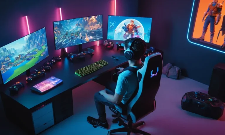 Un jugador sentado frente a una pantalla