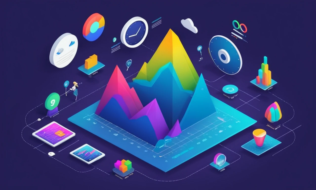 Un gráfico que muestra el aumento del contenido visual en marketing digital, con diseñadores trabajando en diseños gráficos de moda.