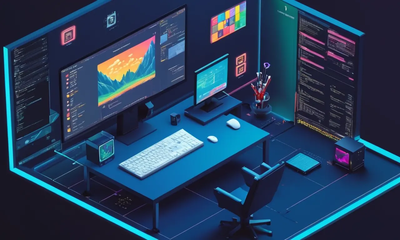 Una pantalla de ordenador mostrando software de codificación y herramientas de desarrollo del juego para crear mods.