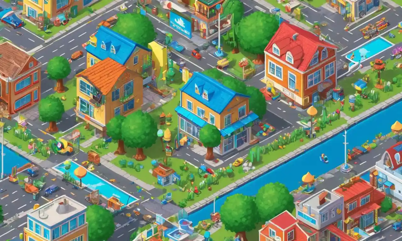 Una ilustración nostálgica de Sonic the Hedgehogs temprana era de consola de videojuegos entre elementos de paisaje urbano.