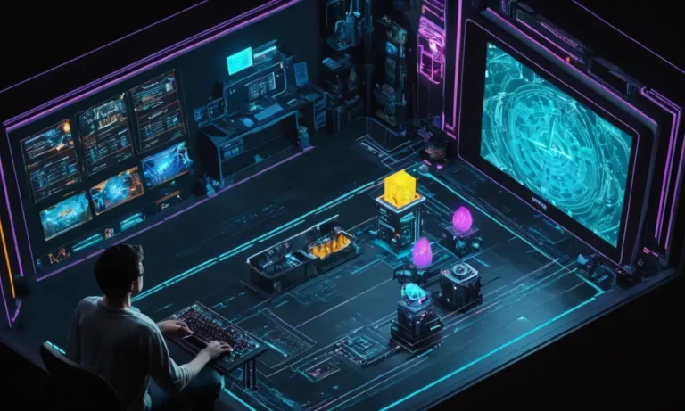 Un programador que explora el código en una pantalla que muestra el marco de modding del juego Nemesis.