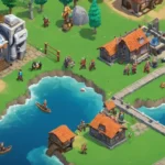 Una imagen de pantalla dividida que muestra una situación de juego temprano (por ejemplo