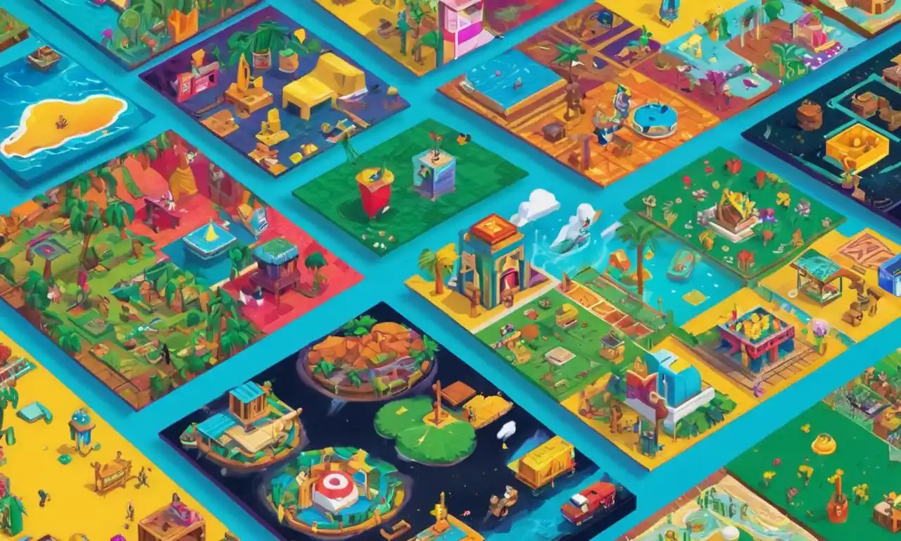 Un collage de vibrantes cubiertas de juegos de creadores latinoamericanos