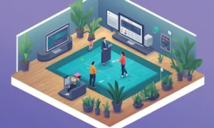 Un diseñador usando software para crear un concepto de diseño de diálogo en una pantalla.