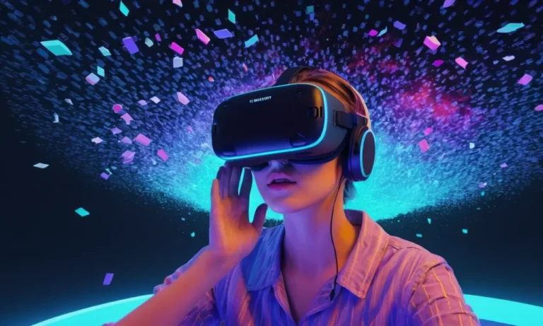 Una persona inmersa en un auricular de realidad virtual