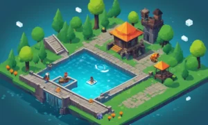 Una captura de pantalla de un juego asimétrico con dos jugadores que tienen diferentes habilidades y modos de juego.