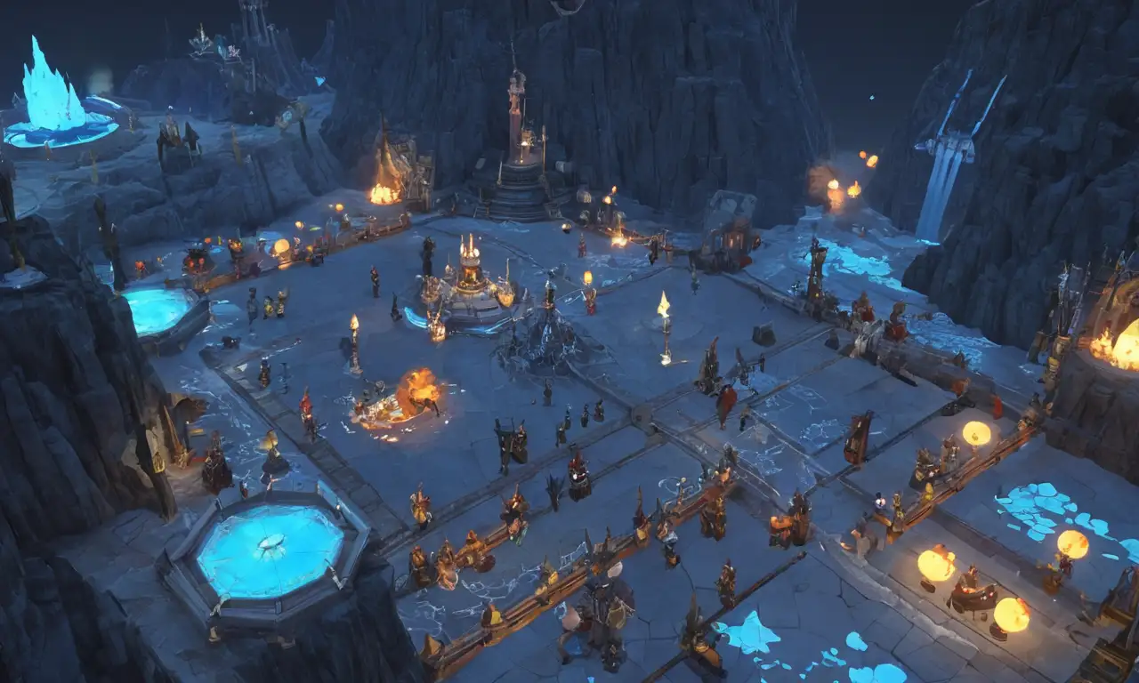 Una captura de pantalla del videojuego Final Fantasy XIV rodeada de notas y gráficos analizando su fracaso.