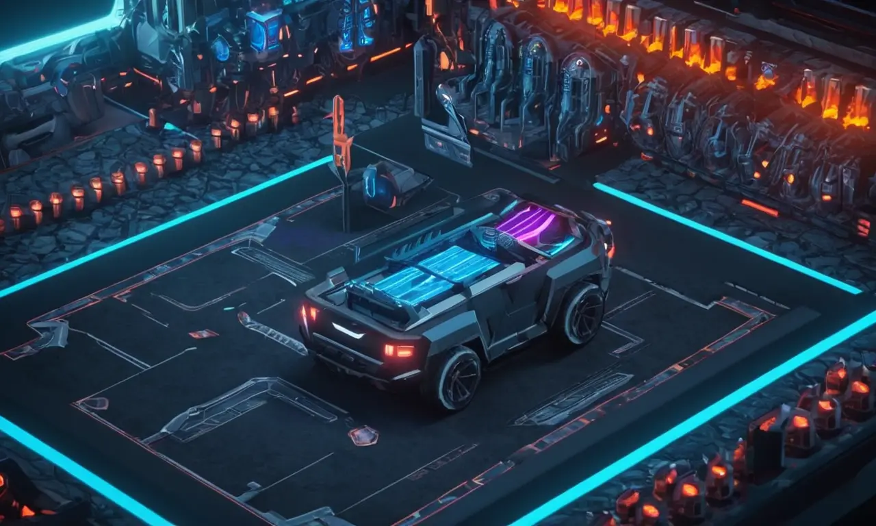 Una captura de pantalla de un ordenador RAM configuración con un juego de vehículo modificado en el fondo.