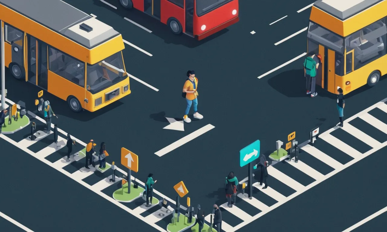 Una persona de pie en una intersección digital con opciones personales mod de un lado y opciones de mod público en el otro.