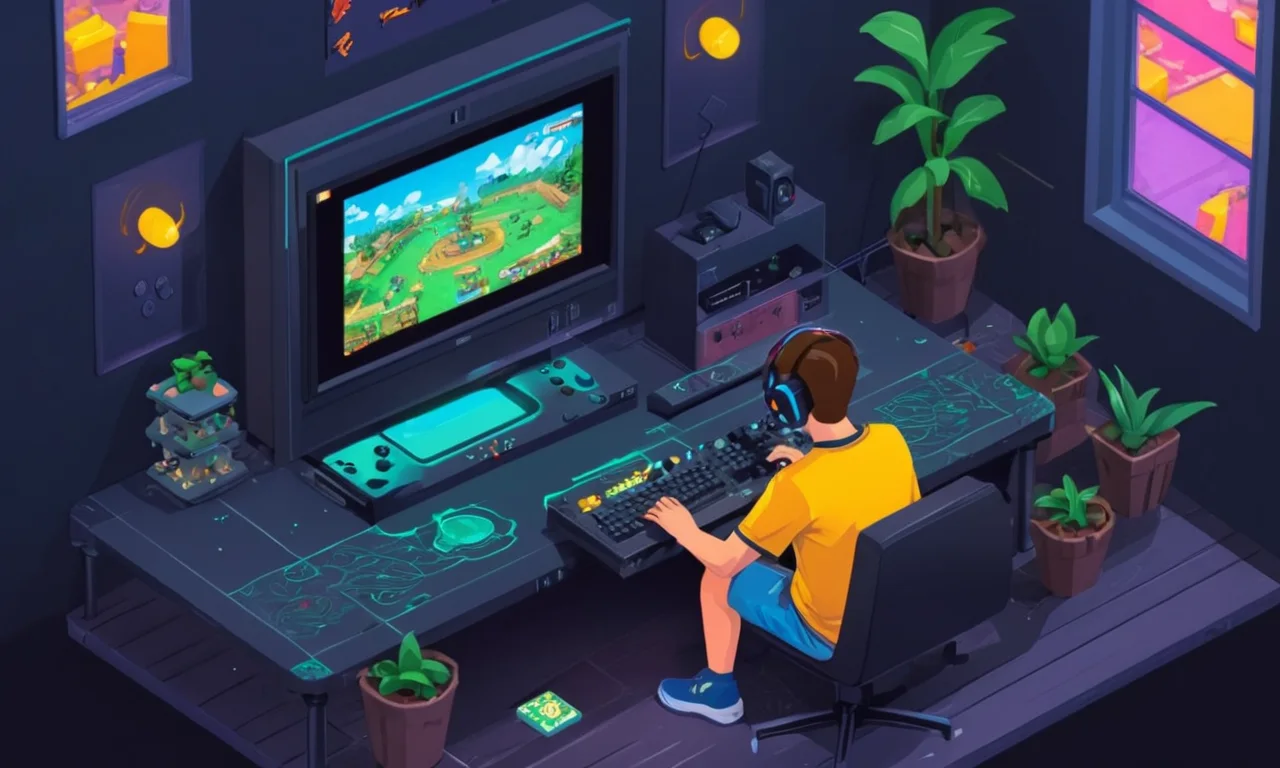 Un jugador usando un emulador para jugar juegos en línea en una vieja consola.