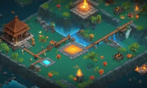 Un montaje de pantallas clásicas de juego multijugador con un overlay timeline.