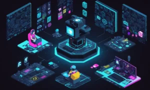 Un avatar de jugadores aislado en un fondo oscuro