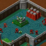 Una captura de pantalla de un juego multijugador temprano (por ejemplo