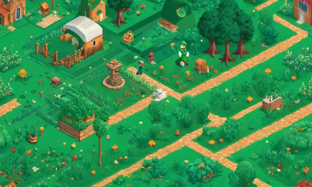 Una ilustración histórica de los primeros días de Luigi en videojuegos.