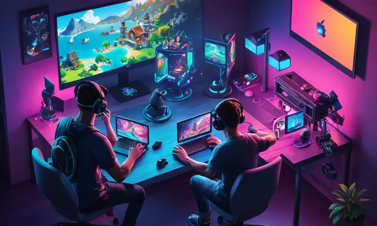 Jugadores de diferentes plataformas de juego (PC, Console) conectando y jugando juntos.