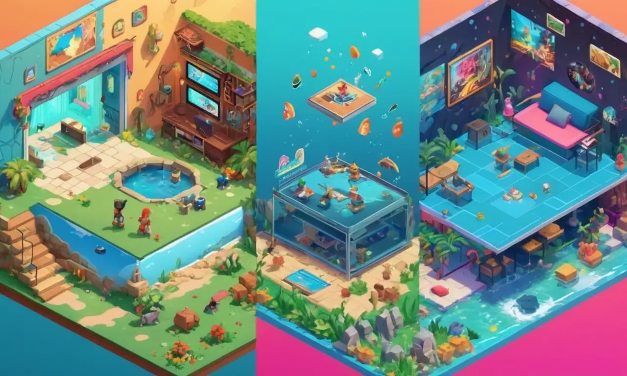 Una comparación de pantalla dividida entre las experiencias de juego tradicionales y las modernas plataformas online.