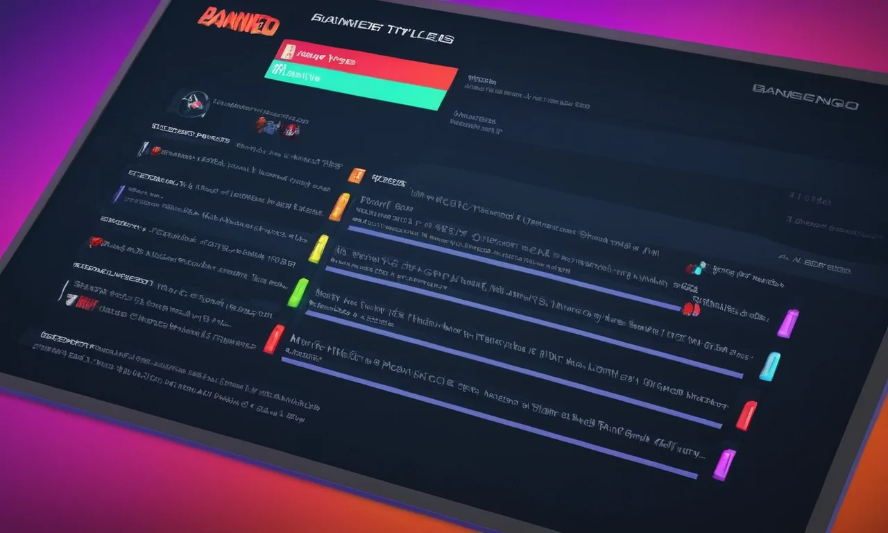 Una pantalla de computadora que muestra una lista de tipos de mod prohibidos para juegos específicos.