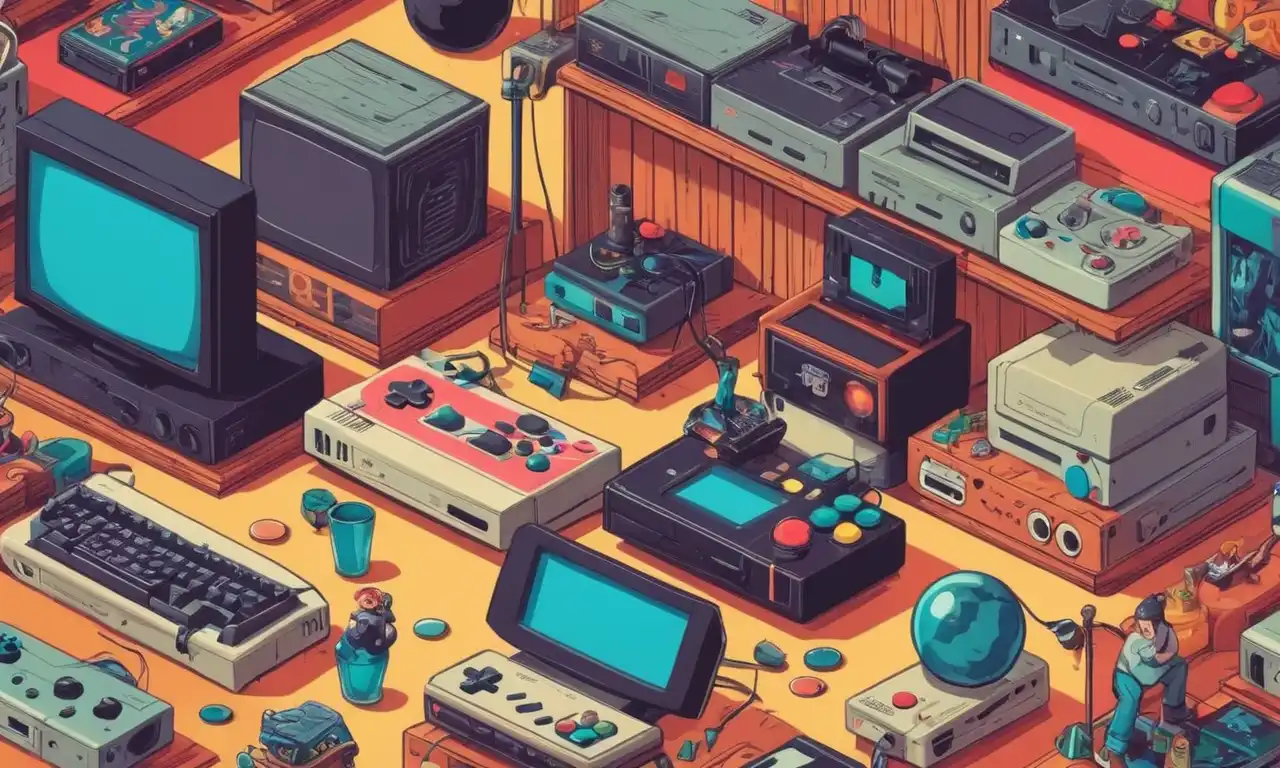 Los jugadores nostálgicos se reunieron alrededor de viejas consolas
