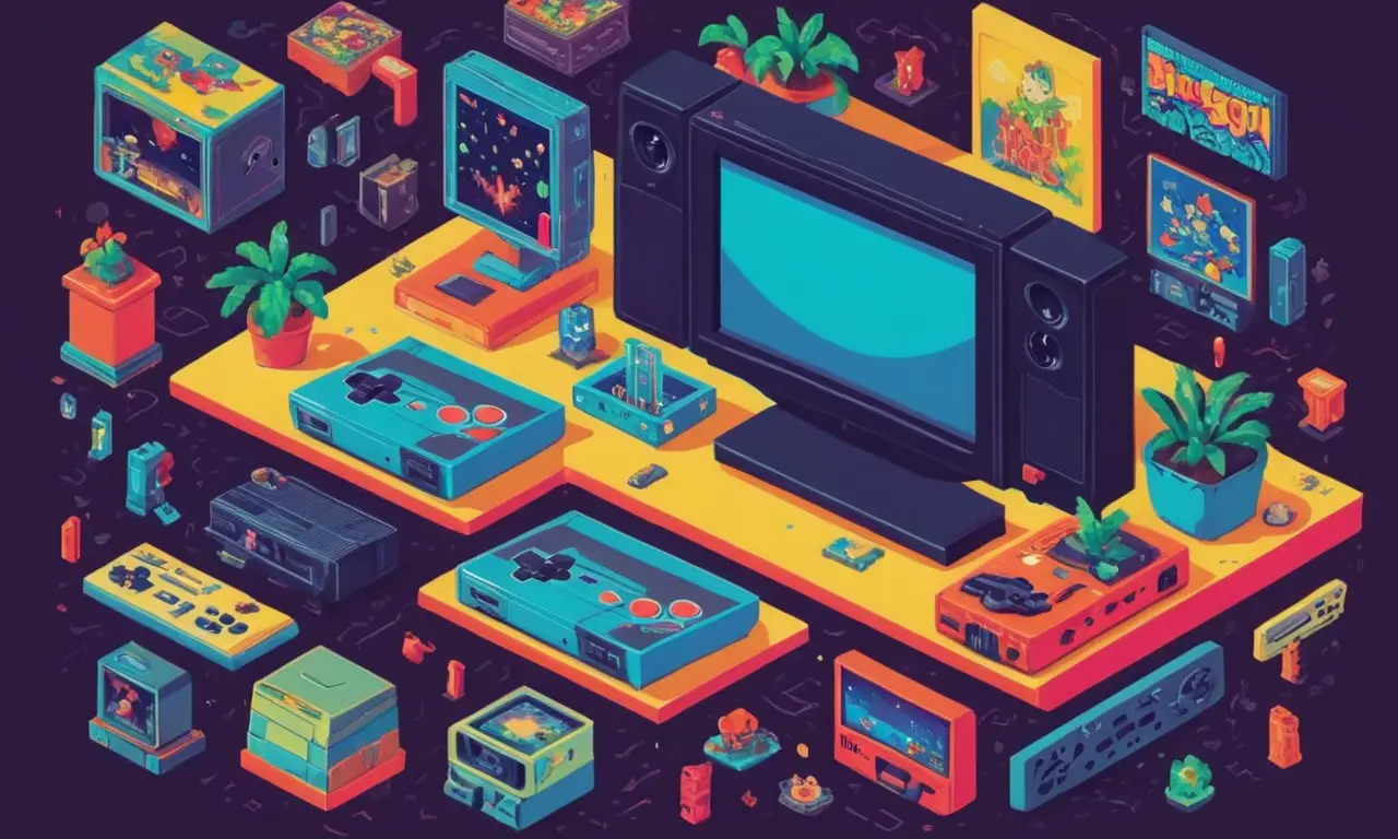 Una persona que sostiene una vieja consola con juegos nostálgicos mostrados en la pantalla.