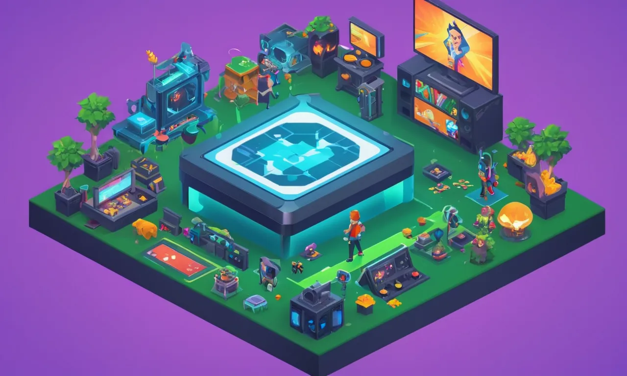 Un jugador personajes avatar en pantalla con elementos de juego que lo rodean.