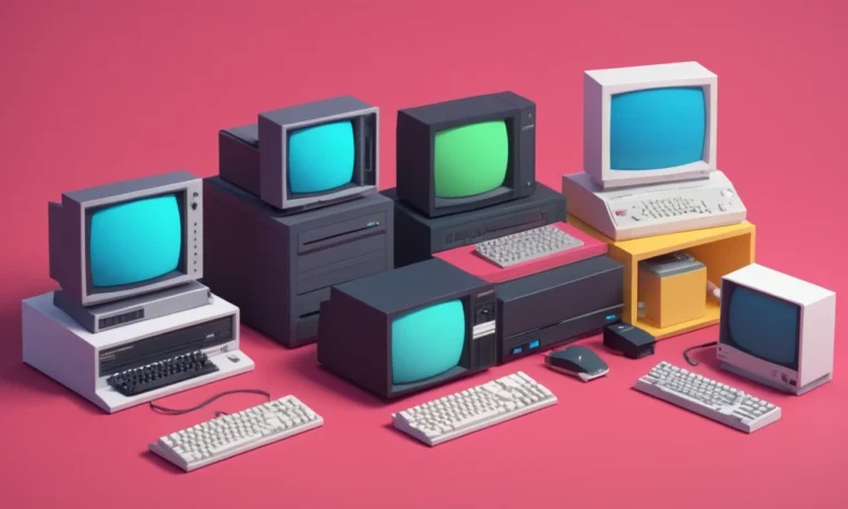 Una línea de tiempo de computadoras antiguas que muestran juegos de simulación icónicos del pasado al presente.