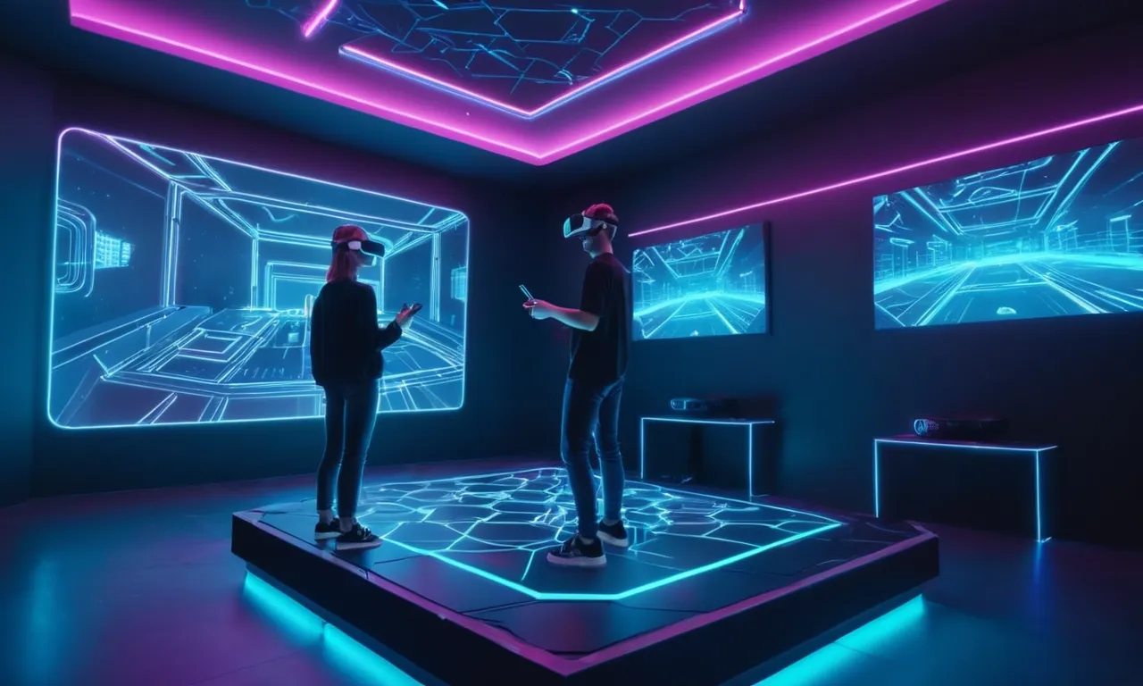 Una persona sentada frente a un auricular VR con una expresión preocupada.