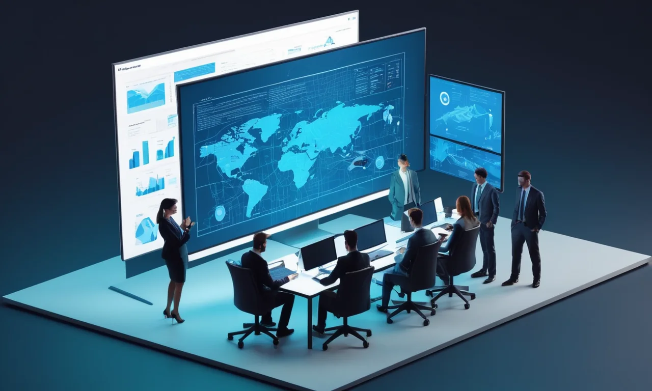 Un equipo de profesionales colaborando en una pantalla para resolver problemas relacionados con el impacto de los simuladores en el trabajo en equipo.