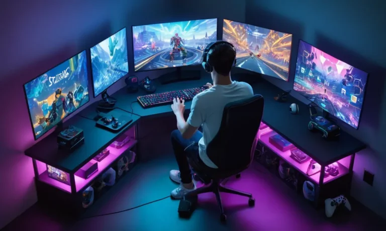 Una persona sentada frente a una consola de juego o PC