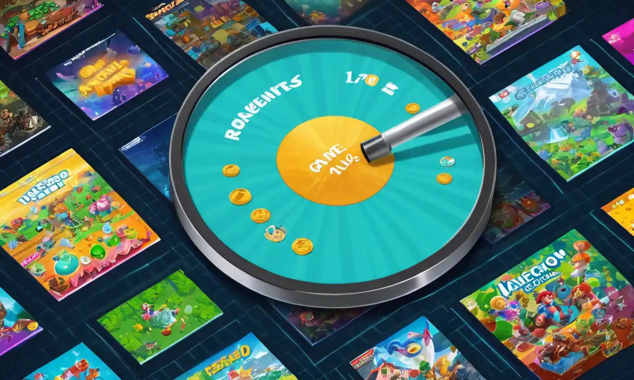 Una pantalla digital que muestra raras cubiertas de juego y resultados de subastas con una lupa de vidrio sobre el precio del registro de texto.