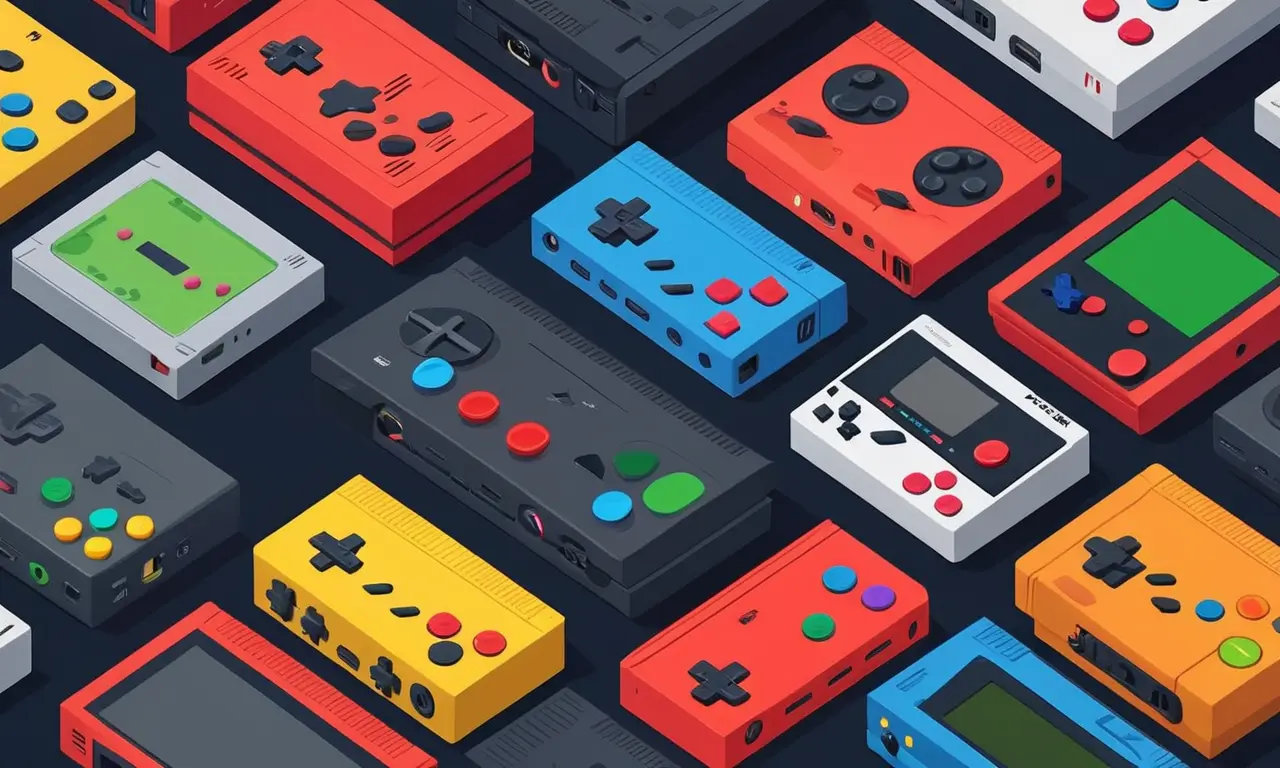 Un collage de consolas de videojuegos icónicos con diferentes grados de popularidad y valor nostálgico.