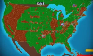 Una captura de pantalla de la caída del mercado de videojuegos norteamericanos en 1983