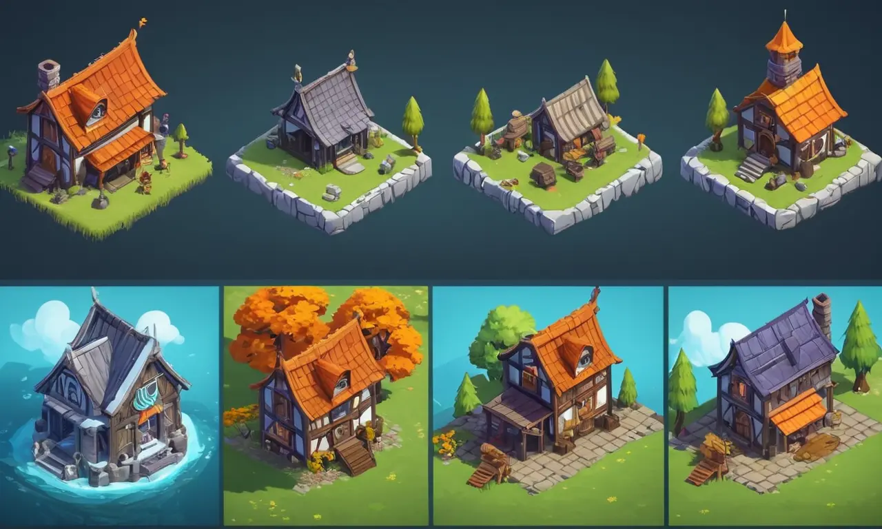 Progresión histórica de pieles en el juego de texturas simples a diseños complejos con diferentes impactos en el juego.