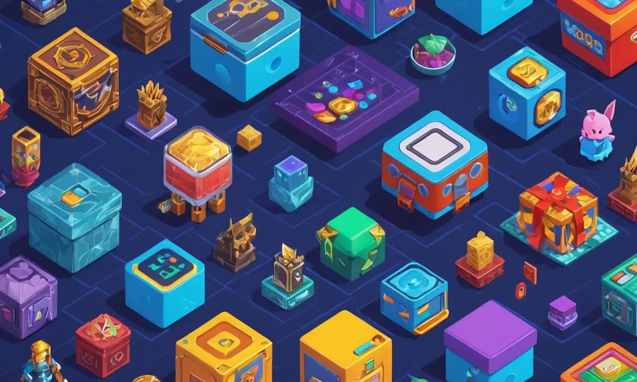 Un collage de personajes de videojuegos y elementos de la interfaz de usuario con un fondo de código digital.