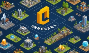 Un gráfico que muestra varios motores de videojuegos como Unreal Engine y Unity